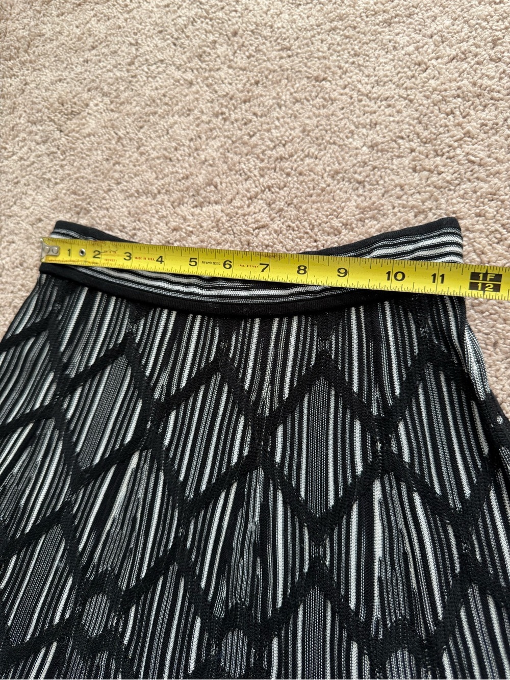 M Missoni Black and White Geometric Circle Skirt - Picture 3 of 6